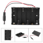 6 x AA 9V Battery Holder Box with DC 5.52.1mm Plug for Arduino