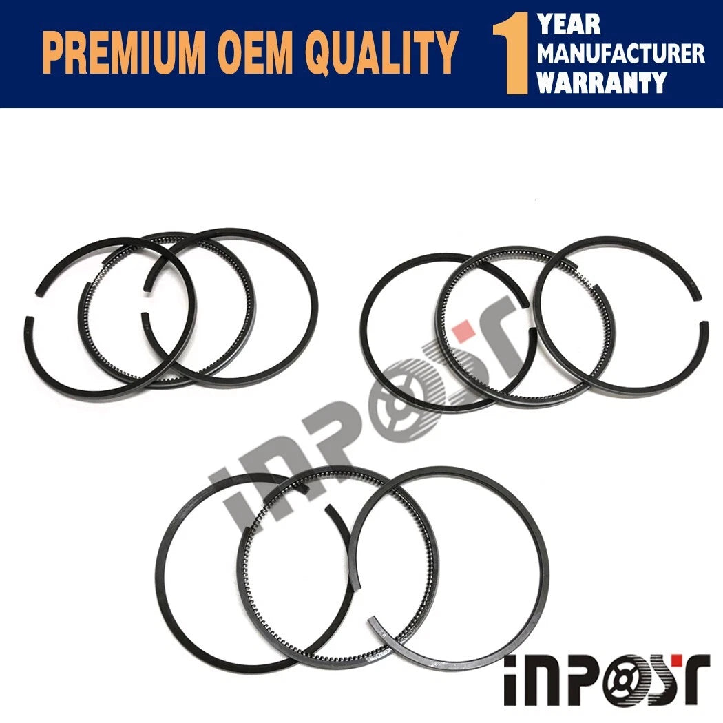 Set of 3 K3E Piston Rings for Mitsubishi CAT MS02M Excavator