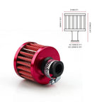 12mm Cold Air Intake Filter for Turbo Vent Crankcase Breather Valve Cover