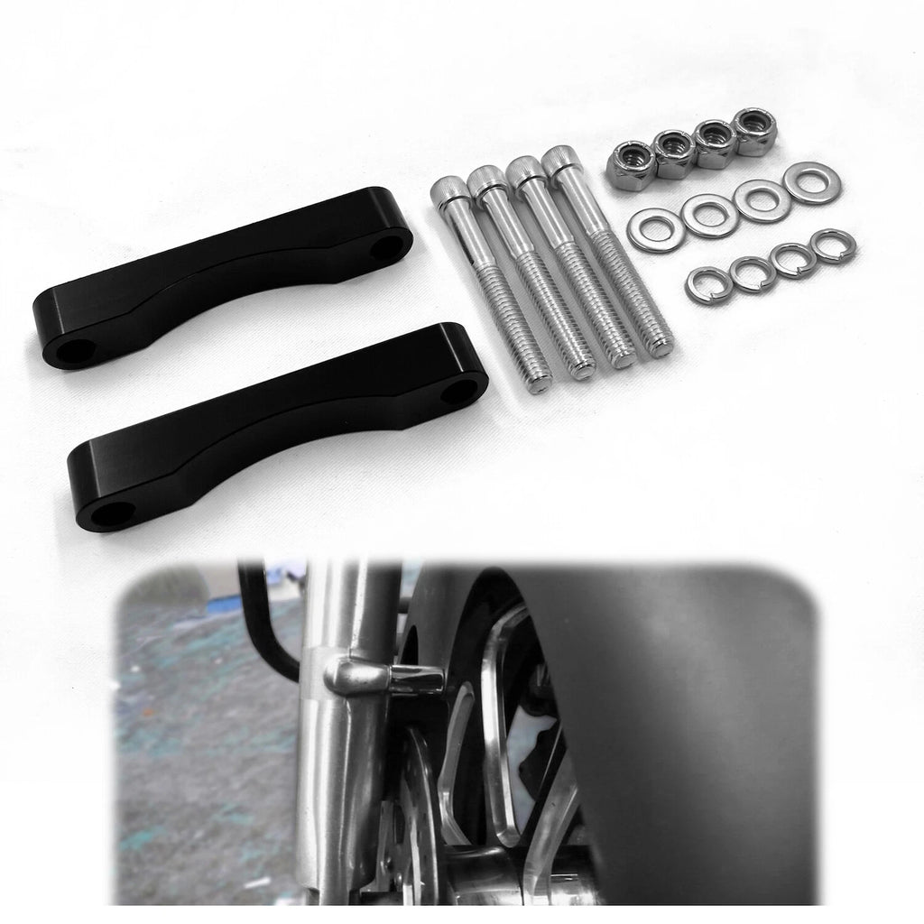 Chrome Front Fender Brackets Spacers for Harley Touring (2014–2019)