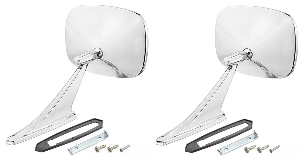 Chrome Outside Door Mirrors Replacement Pair for Pontiac GTO Grand Prix (1969–1972)