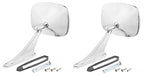 Chrome Outside Door Mirrors Replacement Pair for Pontiac GTO Grand Prix (1969–1972)