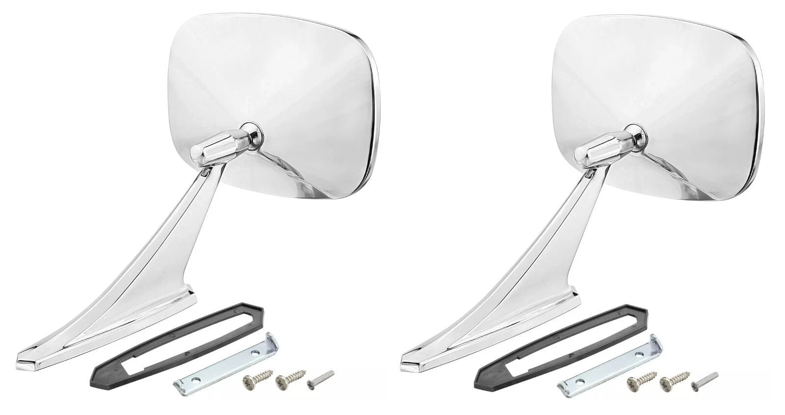 Chrome Outside Door Mirrors Replacement Pair for Pontiac GTO Grand Prix (1969–1972)