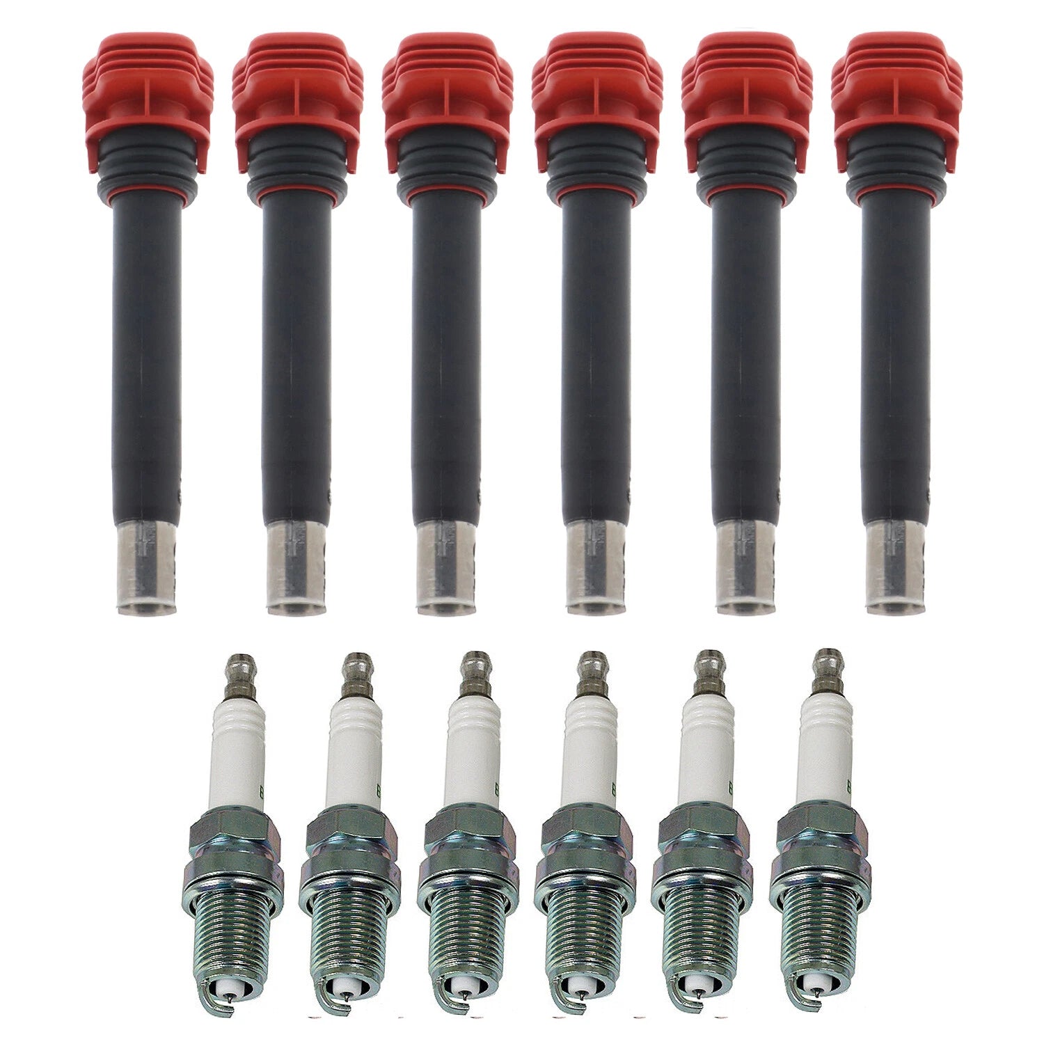 Set of 6 Ignition Coils & Spark Plugs for NSX A4 A6 Q5 ES300 V6