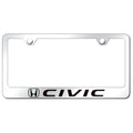 Stainless Steel License Plate Frame - Officially Licensed for Honda Civic