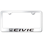 Stainless Steel License Plate Frame - Officially Licensed for Honda Civic