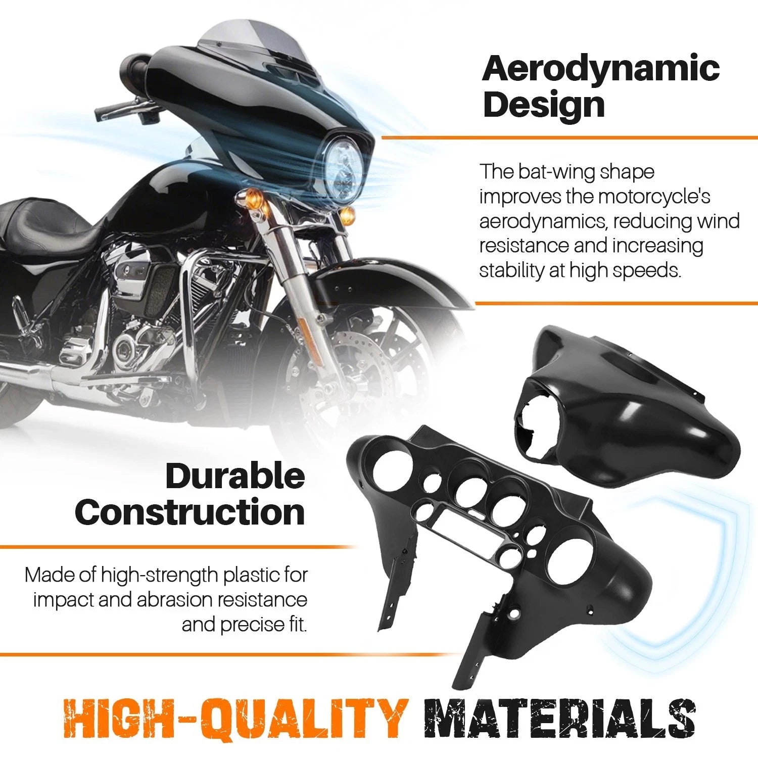 Inner Outer Batwing Fairing for Harley Touring Electra Street Glide (1996–2013)