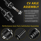 2X Rear CV Axle Shaft Assembly for Kawasaki Teryx 750 (2008–2011)