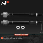 2X Front Inner Tie Rod End Kit for Honda Odyssey (2011-2017)
