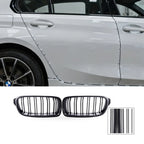 Half Carbon Gloss Black Dual Line Grille for BMW 3 Series F30 F35 (2013–2019)