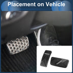 Set of 2 Automatic Foot Accelerator Pedal Covers for Ford Ranger (2024) Black