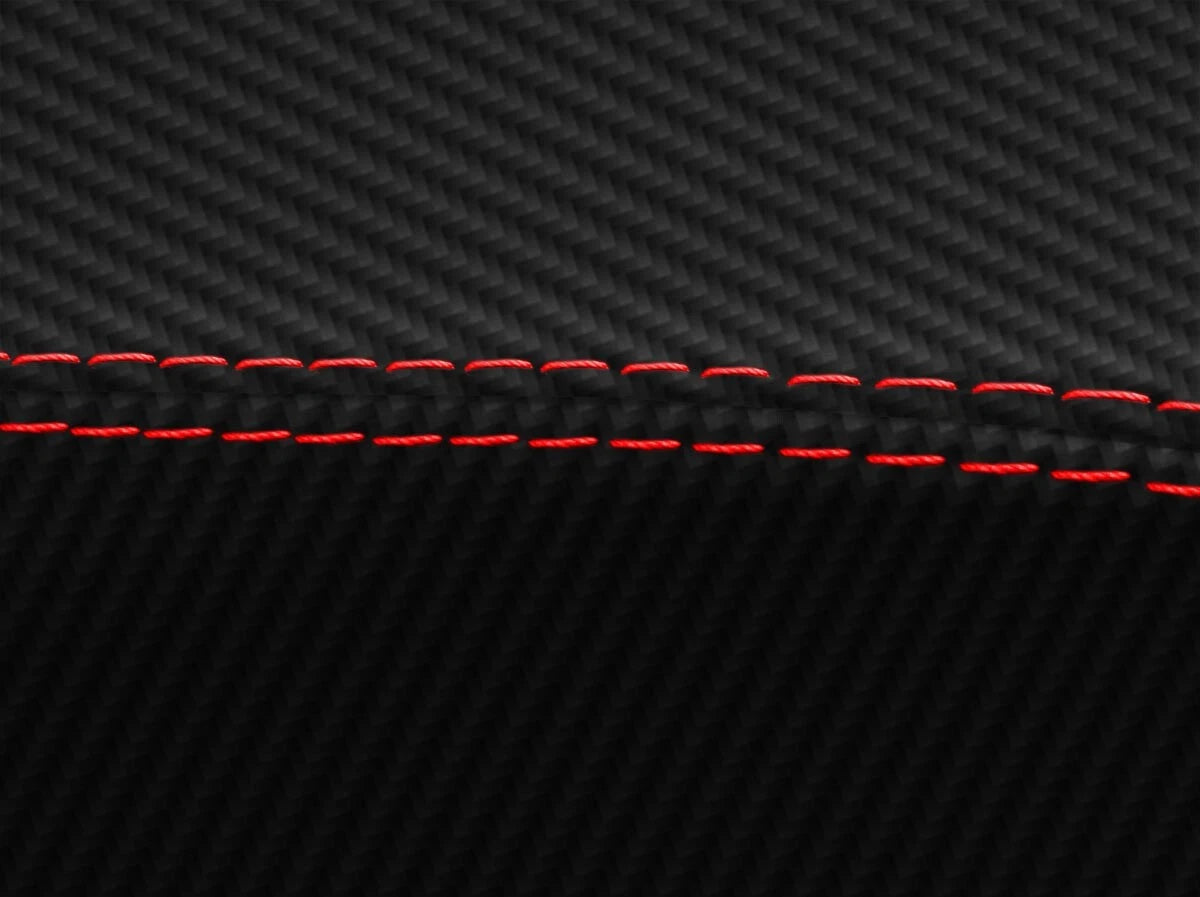 E Brake Boot Cover for Ford Focus (2000–2007) Carbon Fiber Red Stitch