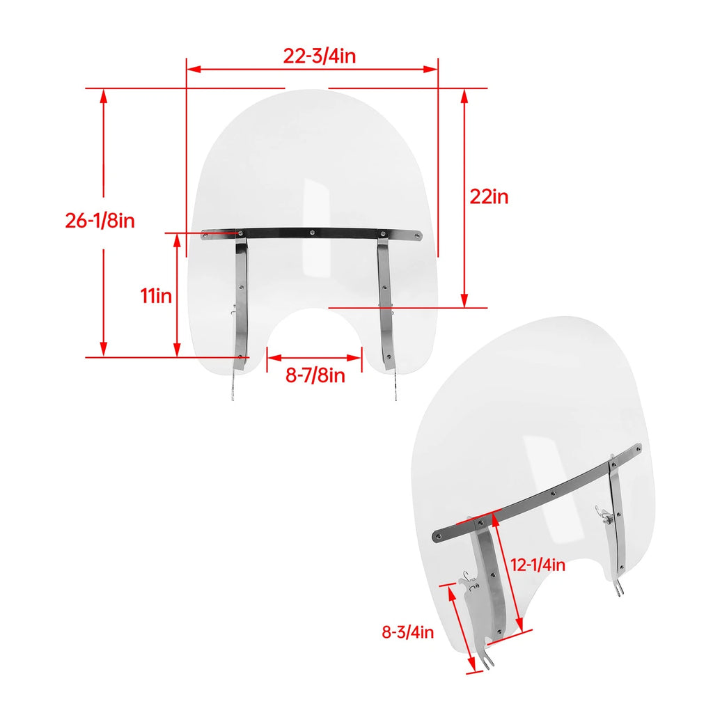 Front Windscreen for Harley Heritage Softail Classic (2000–2017)