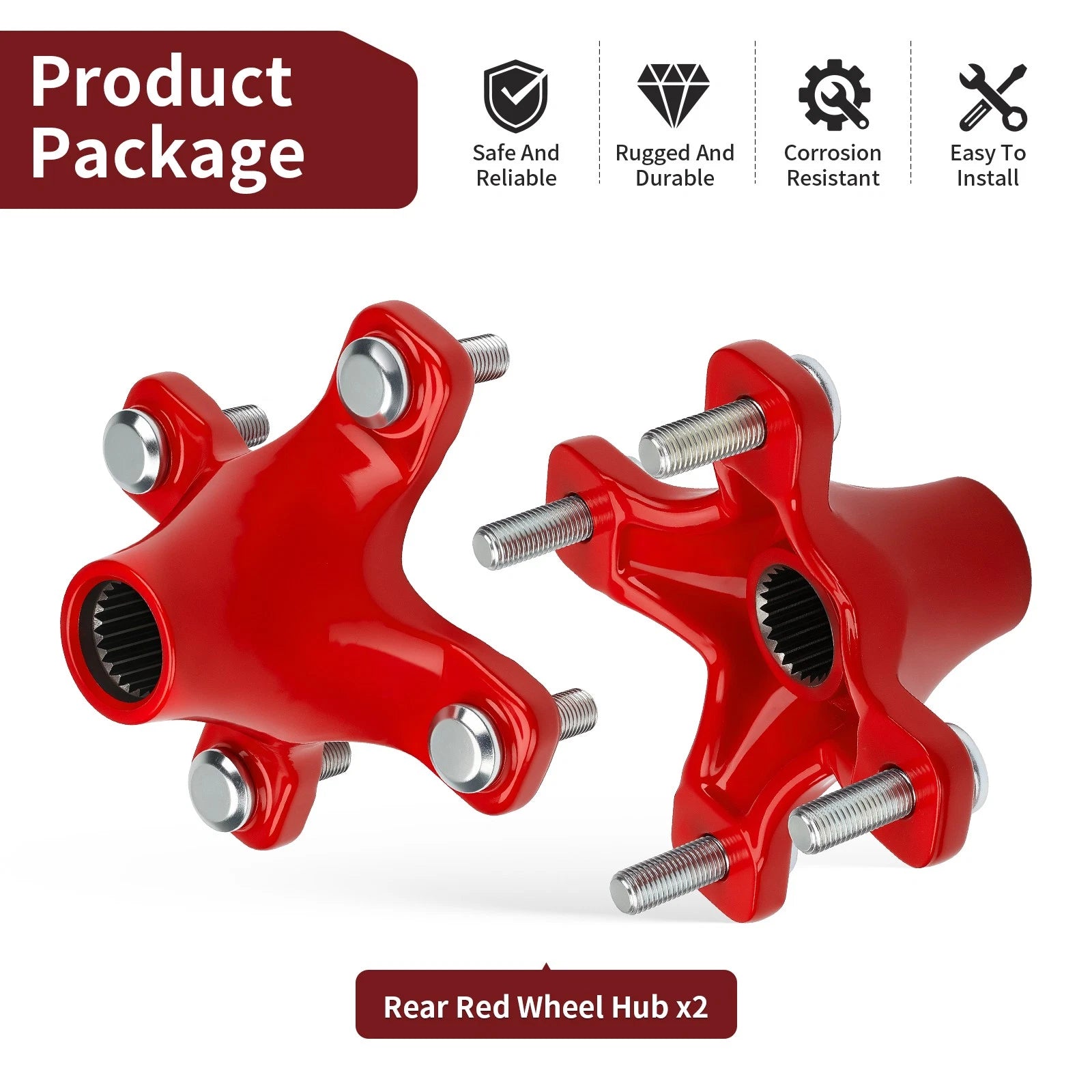 2X Rear Wheel Hubs for Honda TRX 250X 300X 400X 250EX 300EX 400EX 450R 450ER
