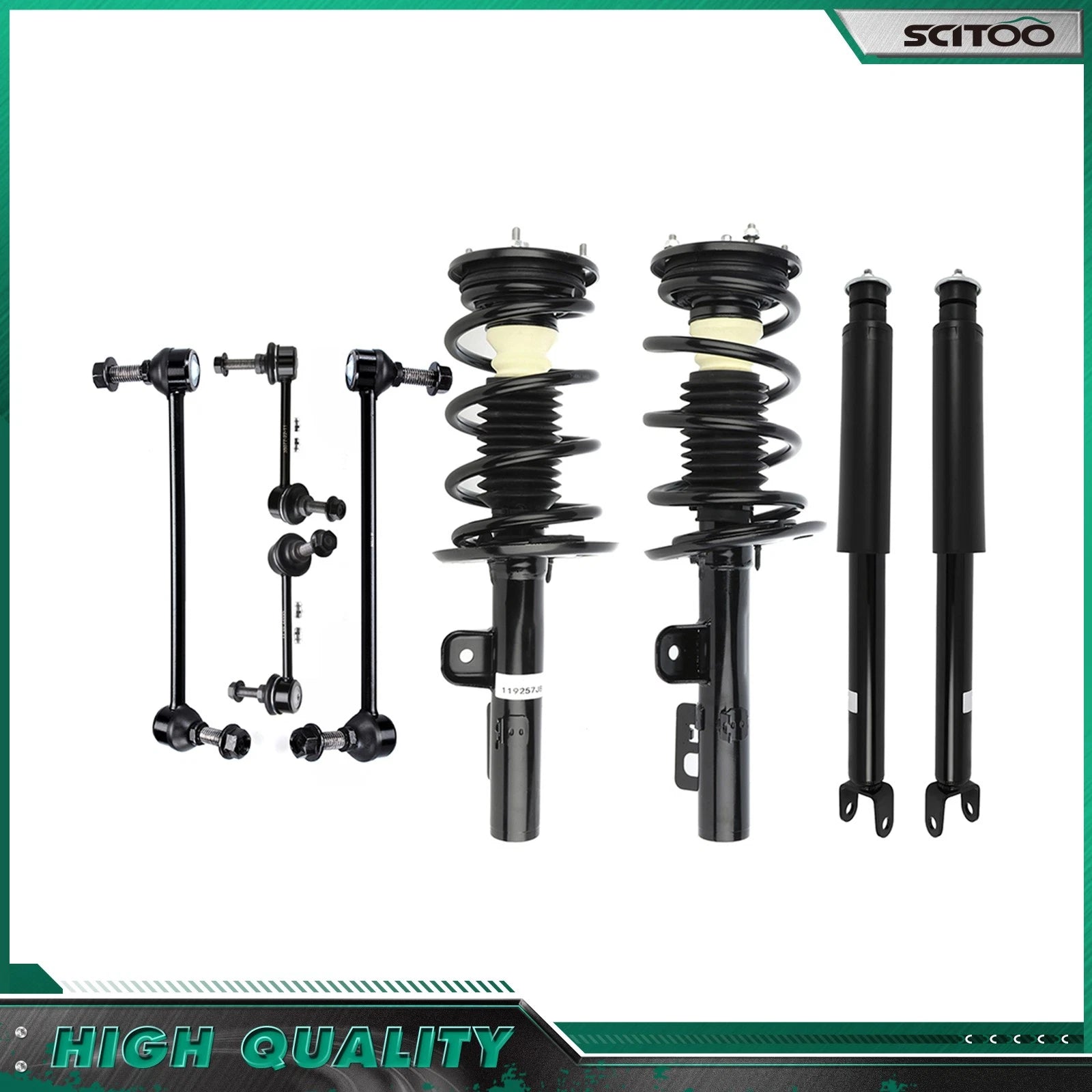 Front Strut & Rear Shock Absorbers Set for Ford Flex (2010–2012)