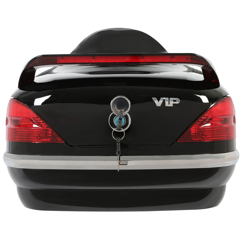 Universal Black Motorcycle Tail Box Rear Luggage Trunk with Tail Light