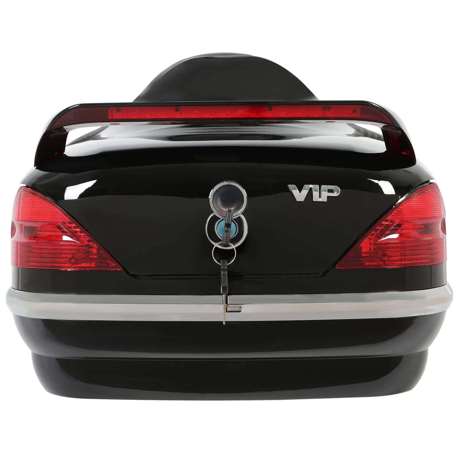 Universal Black Motorcycle Tail Box Rear Luggage Trunk with Tail Light