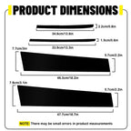 Set of 8 Gloss Black Window Pillar Post Cover Trim for Toyota RAV4 (2013–2015)
