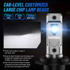 4X H7 LED Headlight Bulbs for 6500K Super White