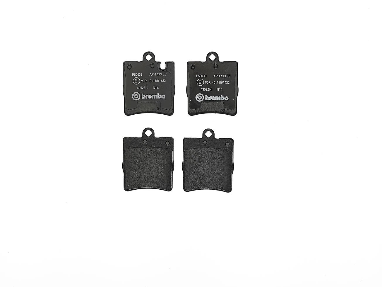 Set of 4 Brembo Rear Low Met Brake Pads for Mercedes W203 W208 W211 R170