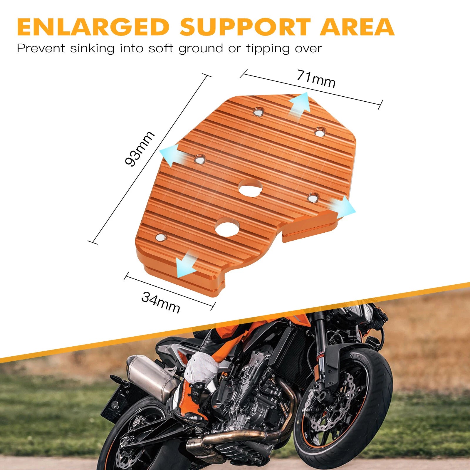 Kickstand Side Stand Enlarger Extension for KTM 690 Enduro R, 690 SMC R (2019–2023)