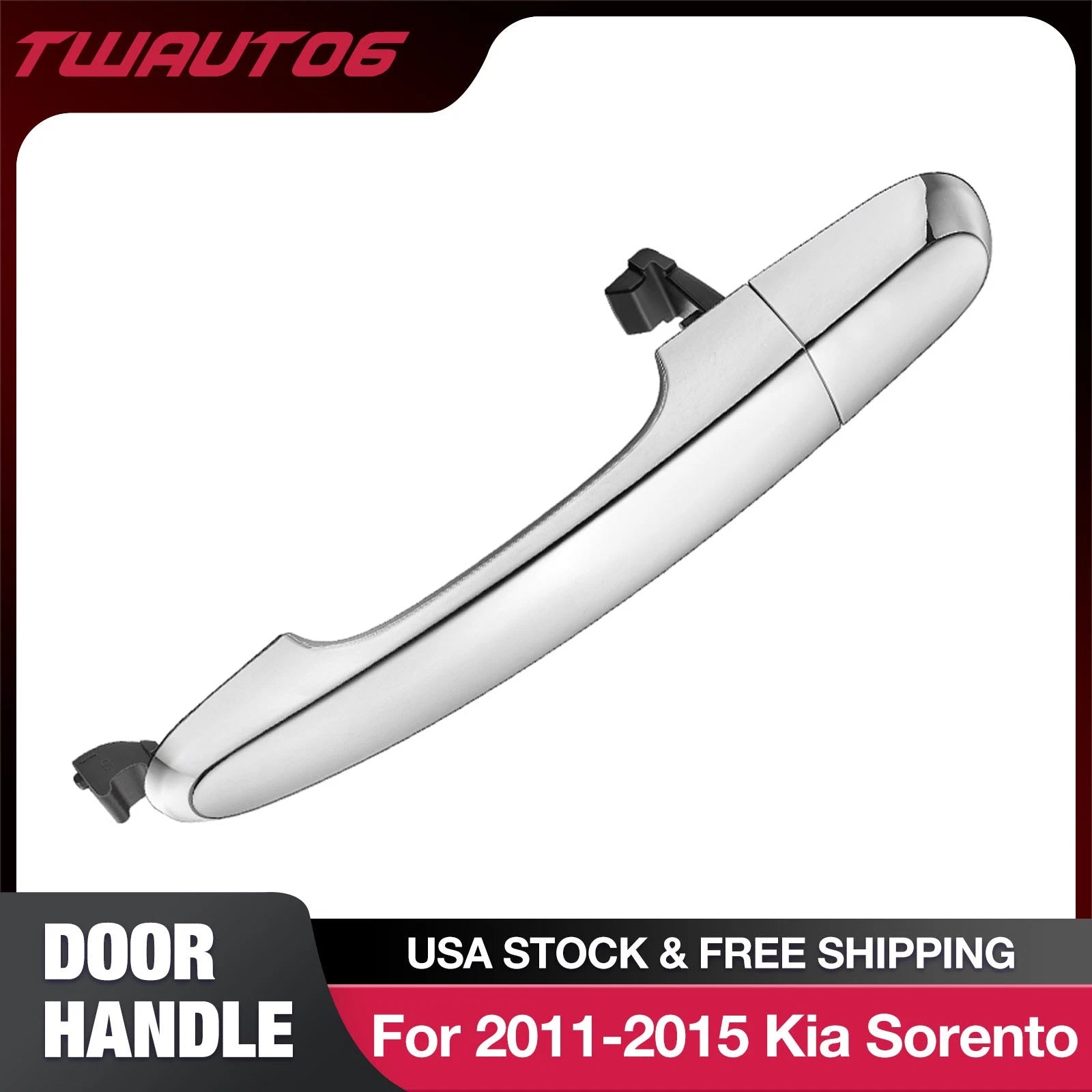 Rear Driver Left LH Chrome Door Handle for 2011–2015 Kia Sorento