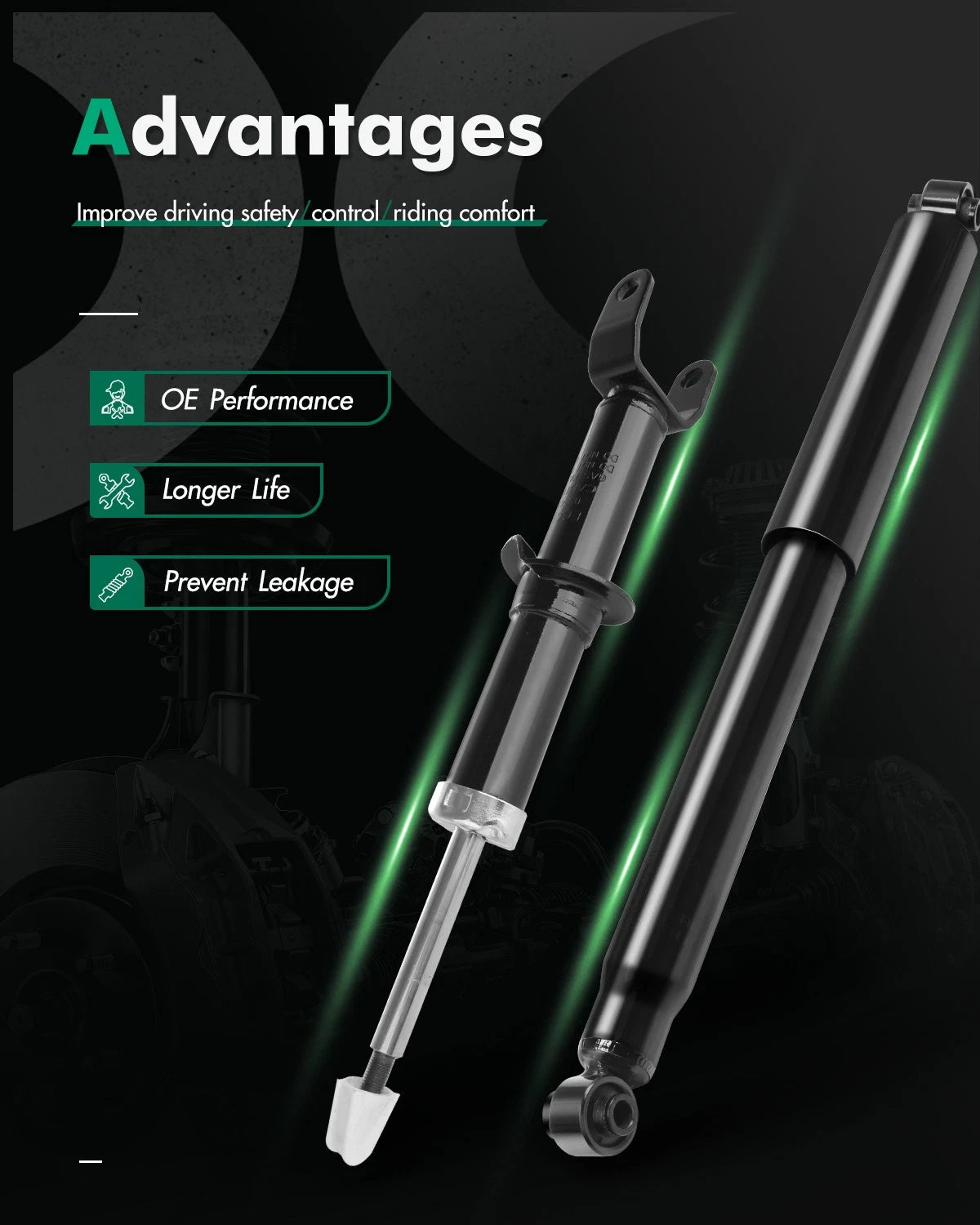 Front Rear Shocks Struts for Dodge Dakota Mitsubishi Raider (2005–2011)