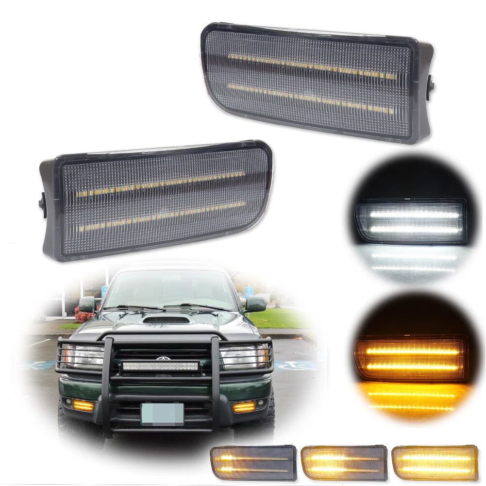 Clear Sequential Amber LED DRL Signal Lights for Toyota 4Runner (1999–2002)