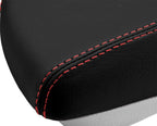 Console Lid Pull Over Cover Leather for Hyundai Genesis (2009–2014) Red Stitch