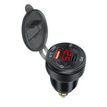 Type-C Dual USB Charger Hella DIN Socket with Voltmeter for BMW Motorrad