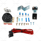 Adjustable 12V Electric Radiator Fan Thermostat Relay Wire Kit for