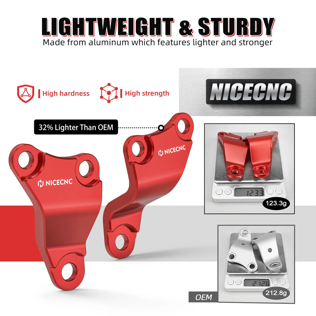 Upper Stay Mount Brackets for Honda TRX450ER (2006–2014) Red