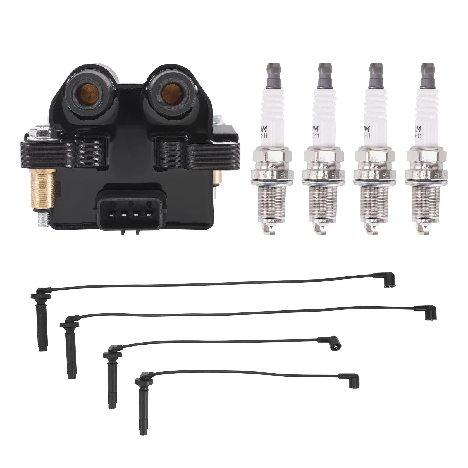 Ignition Coil + Spark Plugs + Wires for Subaru Forester 2.5L (2005–2008) UF538