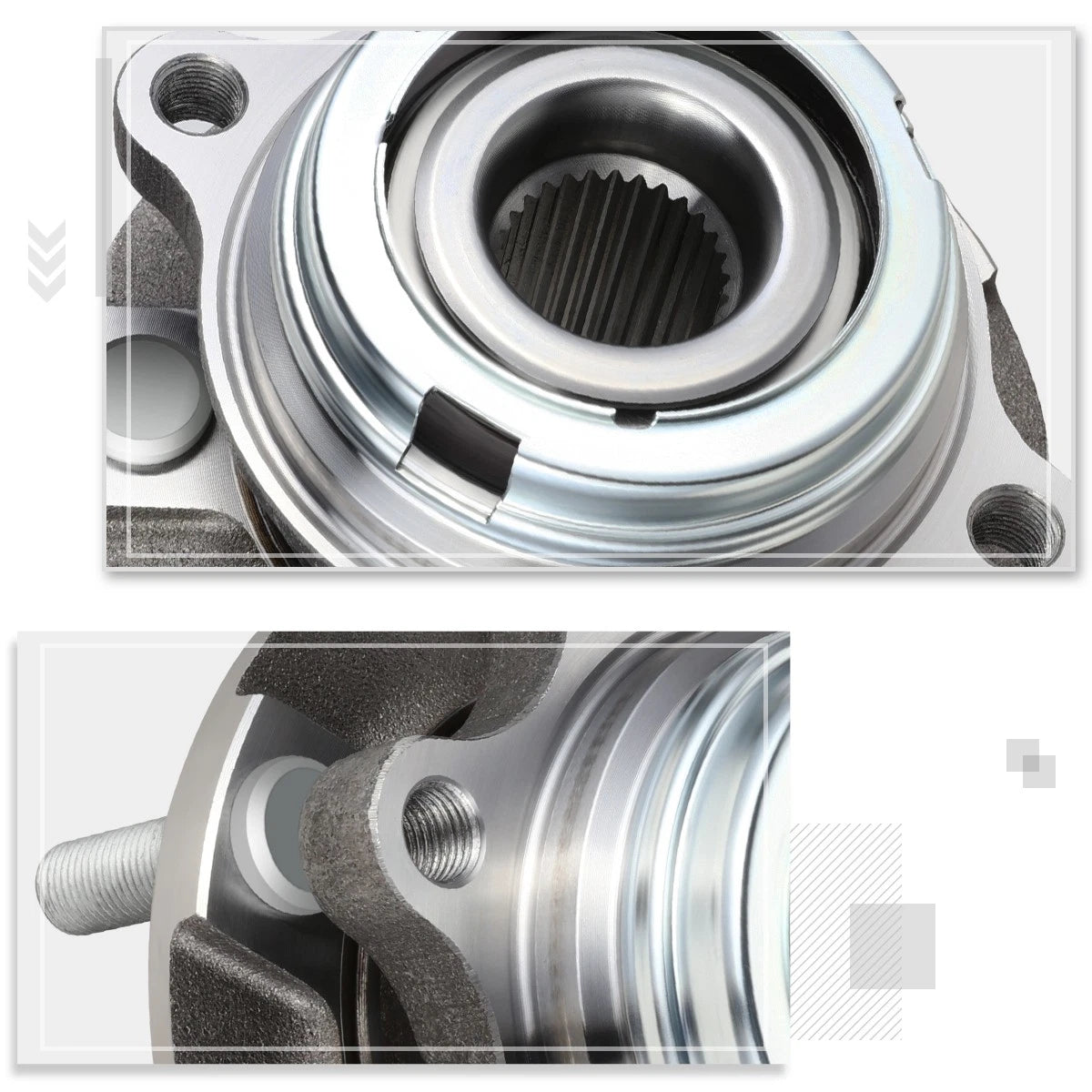 Set of 2 Wheel Hub Bearing Assemblies for Nissan Murano Quest (2003–2009)