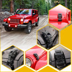 Adjustable Hood Latches Lock Catch Kit for Jeep Wrangler JK (2007–2018)