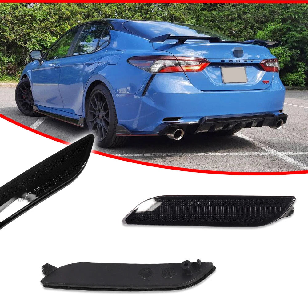 2X Smoked Lens Rear Bumper Reflector Lights for Toyota Camry (2018–2023)