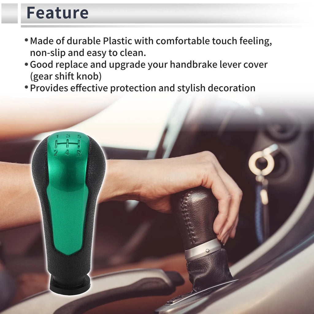 5 Speed Manual Gear Shift Knob for Chevrolet Spark (2013–2022) - Green Black