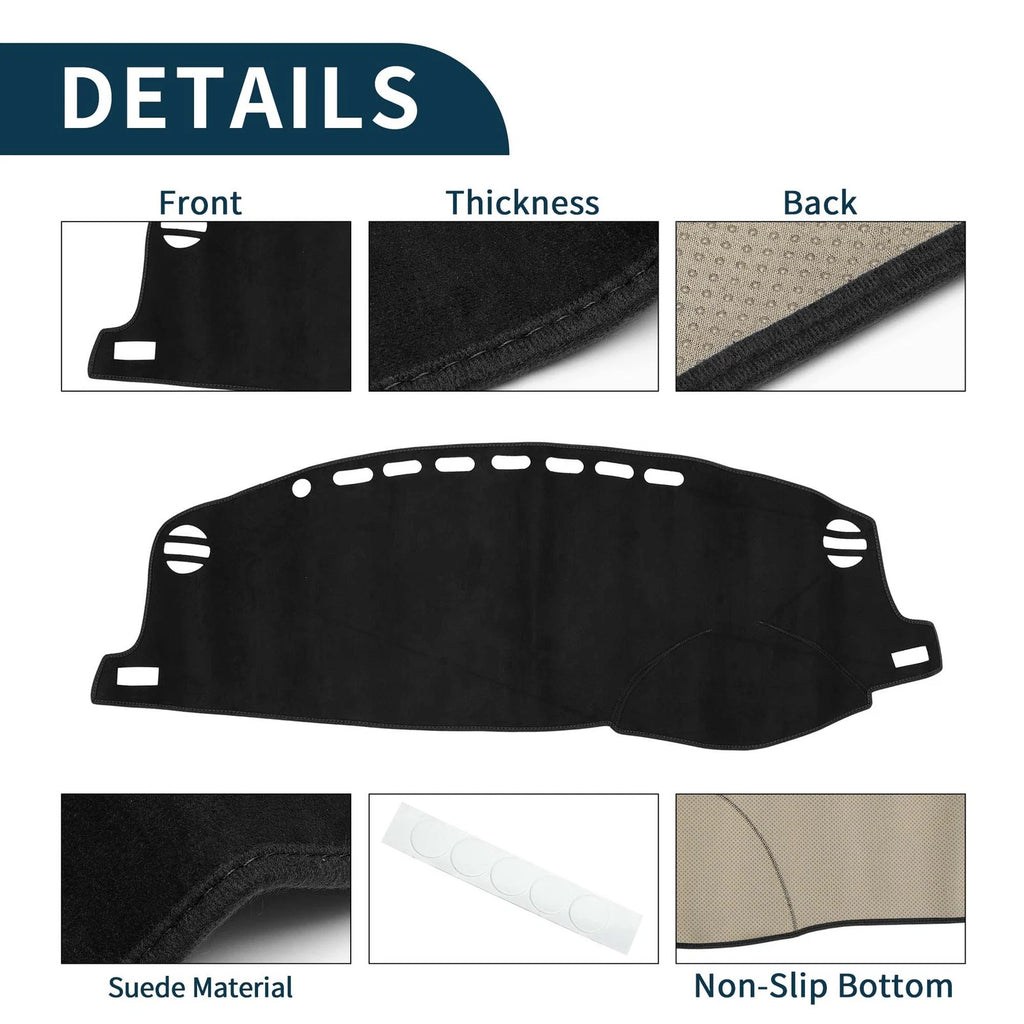 Dashboard Cover Mat for Lexus CT 200H (2011–2019) Sun Protector Black