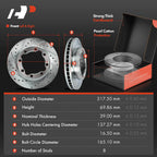 Front Drilled Brake Rotors & Ceramic Pads for Chevrolet GMC K3500