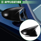 2X Rearview Mirror Cap for Hyundai Elantra (2017–2020) Gloss Black