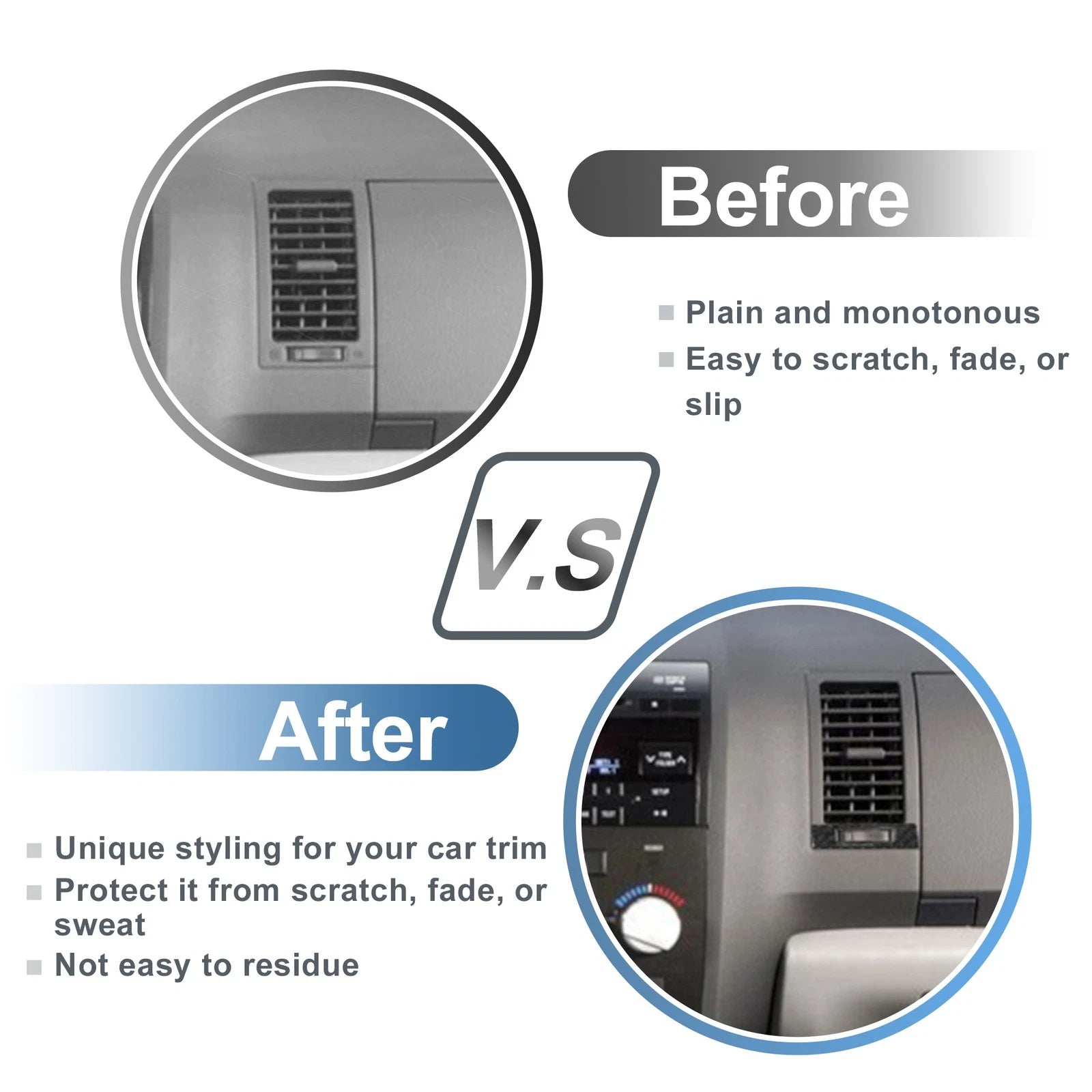 Set of 2 Air Condition Outlet Vent Trim Covers for Toyota Tundra (2007–2013)