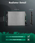 Aluminum Radiator for Chevrolet Silverado GMC Sierra 2500 3500 (2011–2016)