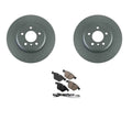 Set of 2 Front Rotors & Akebono Euro Disc Brake Pads for BMW F06 640i F10 535