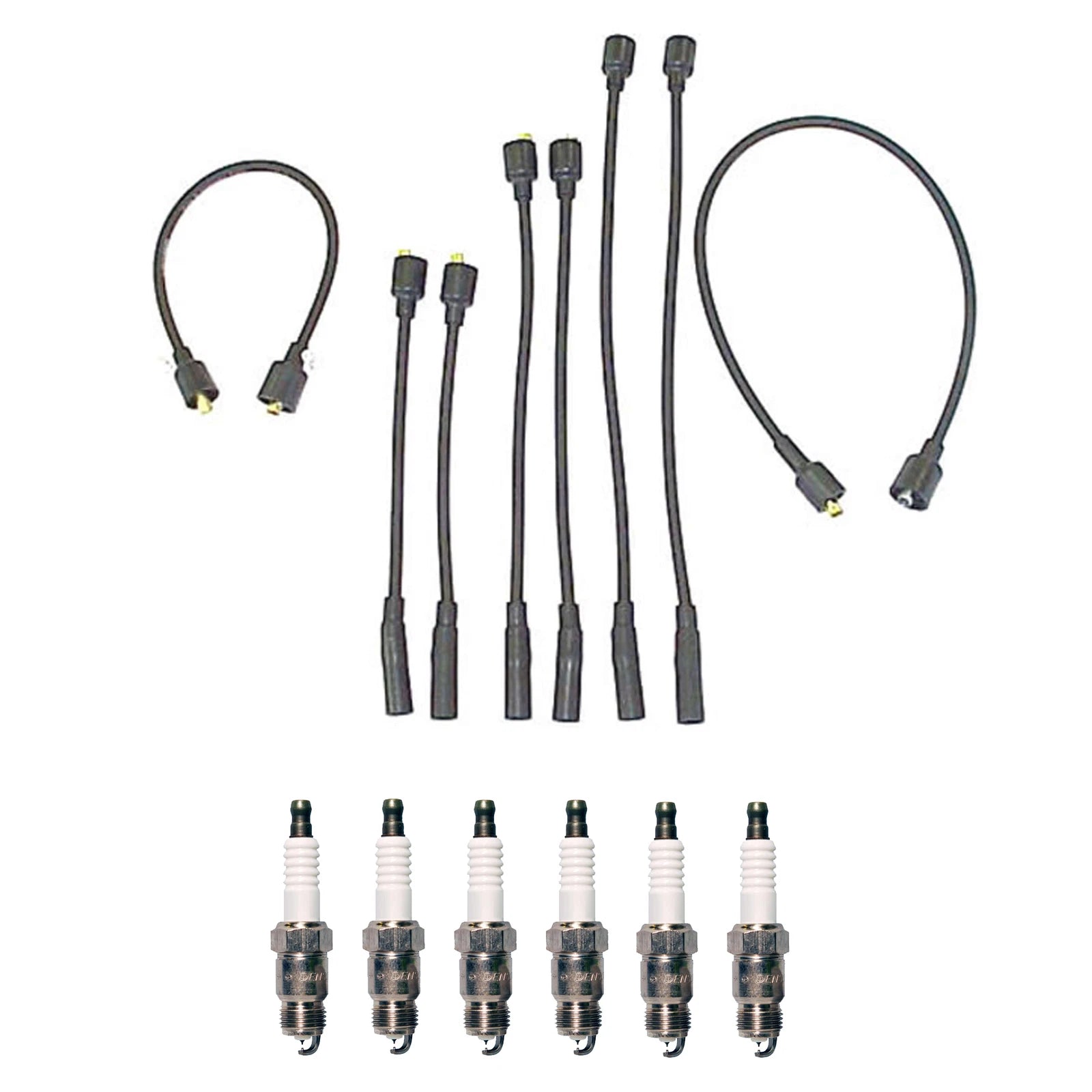 Denso 7mm Wire Set & 6 Iridium TT Spark Plugs for Chrysler Dodge (2005–2010)