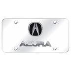 Dual Chrome on Chrome License Plate - Officially Licensed for Acura