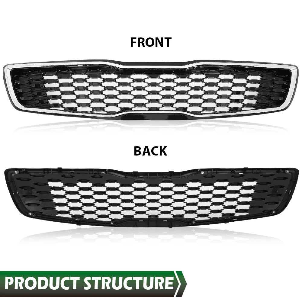 Front Bumper Upper Grille for Kia Forte5 Hatchback (2017–2018)