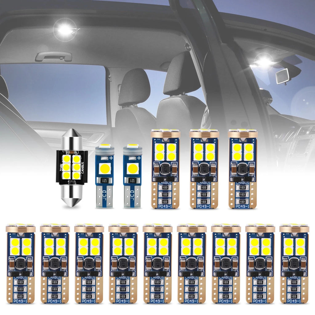 15 Pcs Interior Courtesy Dome Cargo Light Bulbs for Toyota Land Cruiser (2011–2021)