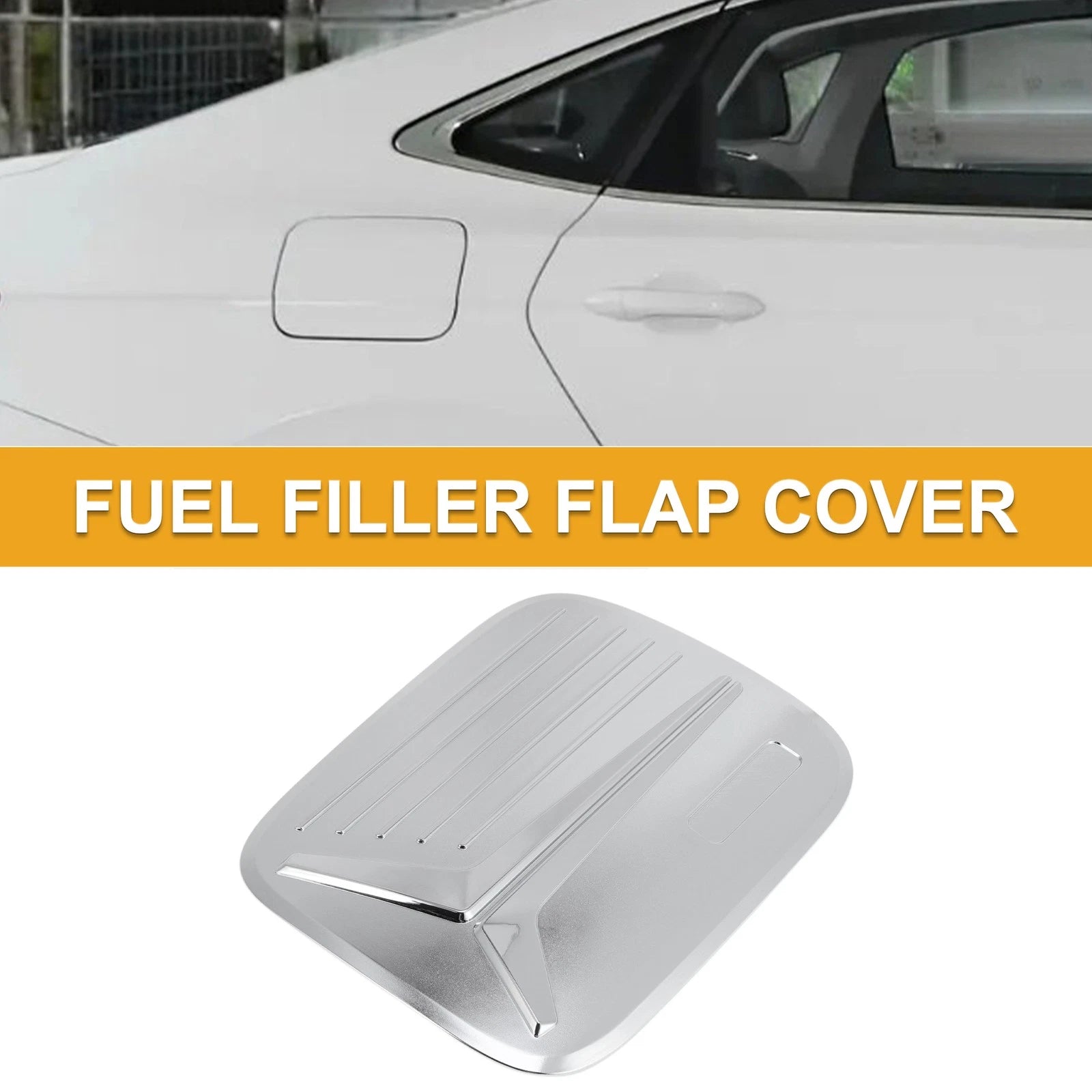 Fuel Tank Door Cap for Mitsubishi Pajero (2020–2025) Chrome Silver Tone