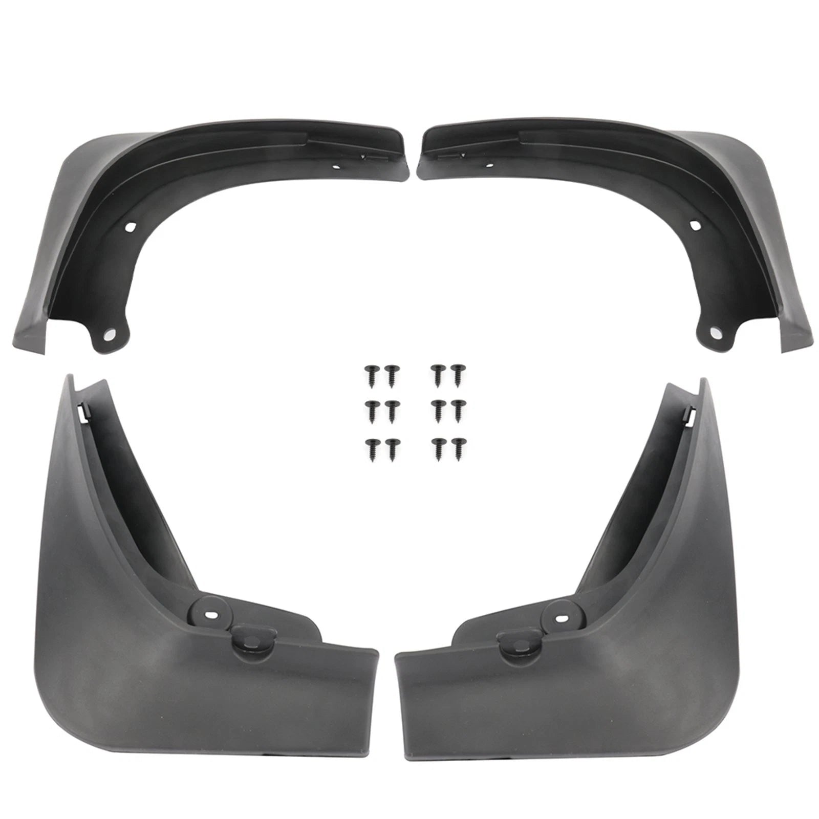 Set of 4 Black Mud Flaps for Tesla Model 3 (2016–2019)