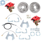 Rear Disc Brake Kit for Chevelle GTO El Camino (1964–1972) - Red Calipers
